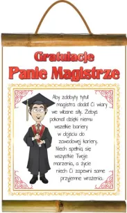 Dyplom z bambusem - Gratulacje Panie Magistrze