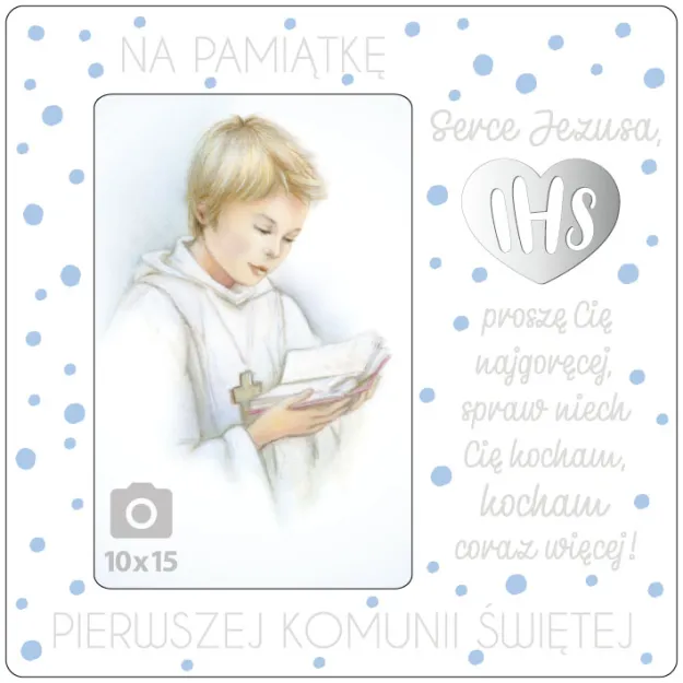 Ramka Kukartka - Na pamiątkę Pierwszej Komunii Świętej