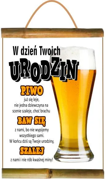Dyplom z bambusem - W dzień twoich urodzin