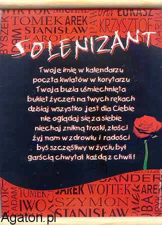 Dyplom- Solenizanta