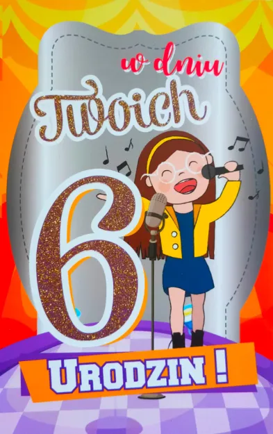 Karnet 2K - W dniu Twoich 6 urodzin!
