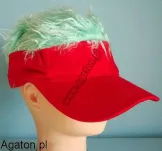 Czapka rozczochrana z czerwonym daszkiem - 2