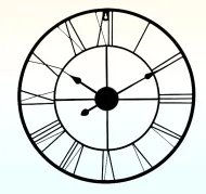 Metalowy zegar XL - średnica 60cm