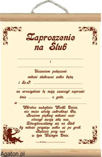 Dyplom - Zaproszenie na ślub