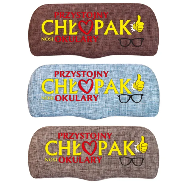Etui na okulary - Przystojny Chłopak nosi okulary