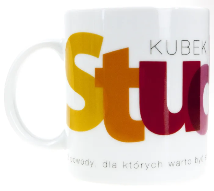 Kubek Kukartka - Studenta. Trzy powody, dla których warto być studentem: lipiec, sierpień, wrzesień.