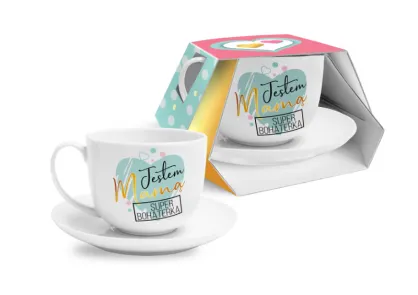Filiżanka pastele NBC (400 ml) - Jestem Mamą super bohaterką