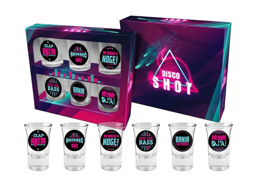 Zestaw 6 kieliszków UO - Disco Shot (uszkodzone opakowanie)