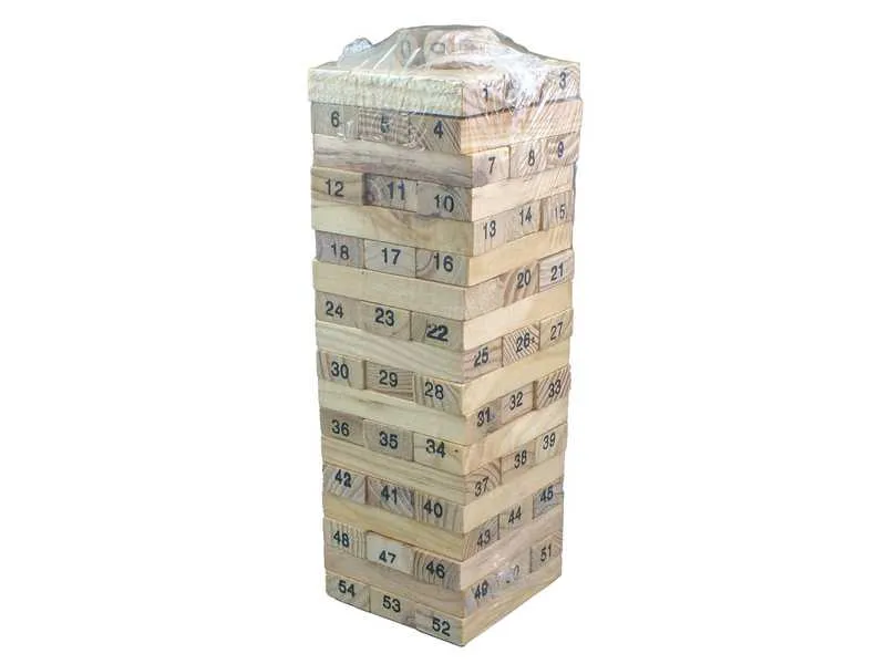 Klocki jenga 54 szt układanka drewniana