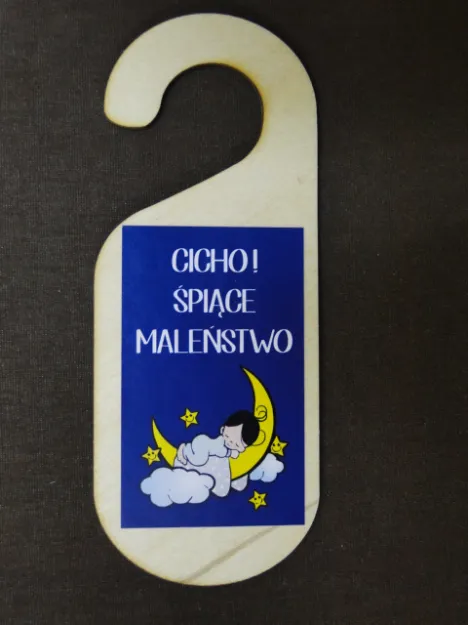 Zawieszka na drzwi - Cicho! Śpiące maleństwo.