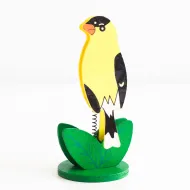 Stojak, klips na papier - Żółty ptak