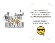 Karnet + zawieszka - Gratulacje z okazji rozwodu. Witaj na nowej drodze życia. - 2