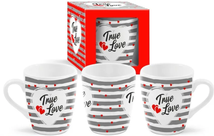 Kubek baryłka - True love (paski)