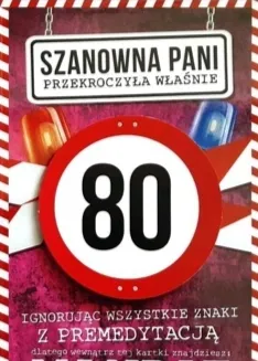 Karnet + mandat - Szanowna Pani przekroczyła właśnie 80