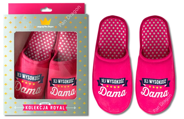 Kapcie royal dla kobiety - Jej wysokość Dama