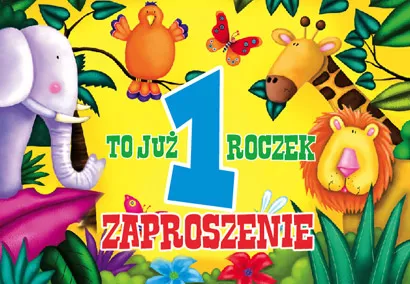 Zaproszenia 5 szt - To już 1 roczek