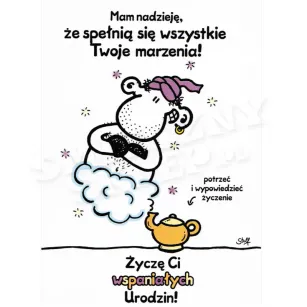 Kartka Sheepworld - Życzę Ci wspaniałych Urodzin! Mam nadzieję, że spełnią się wszystkie Twoje marzenia!