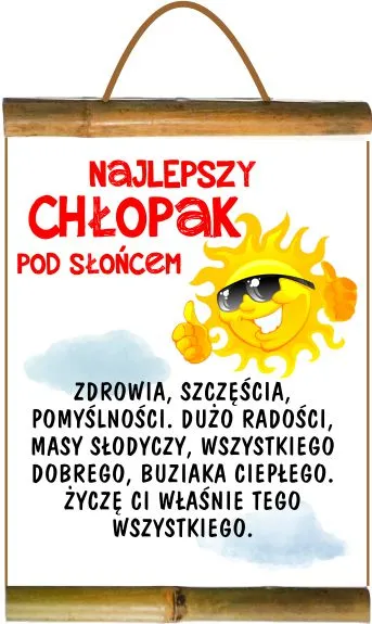 Dyplom z bambusem - Najlepszy Chłopak pod słońcem