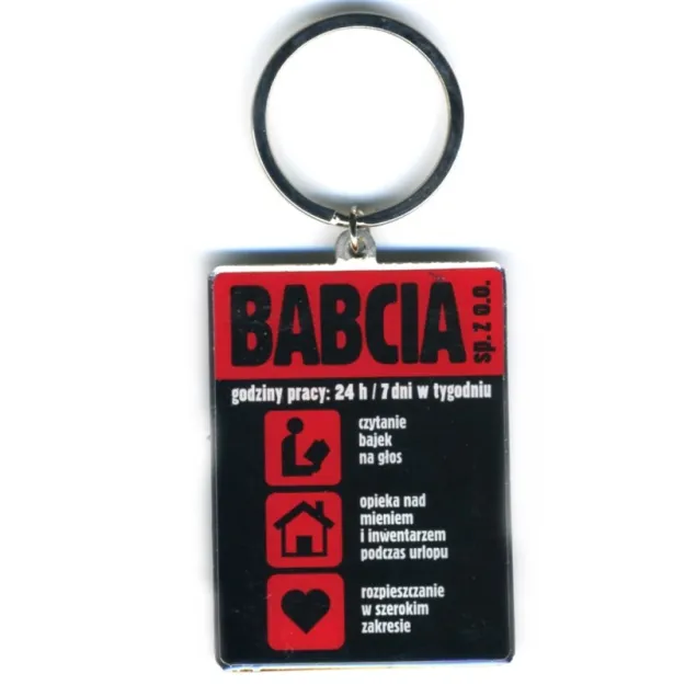 Brelok metalowy Kukartka - Babcia sp. z o.o.