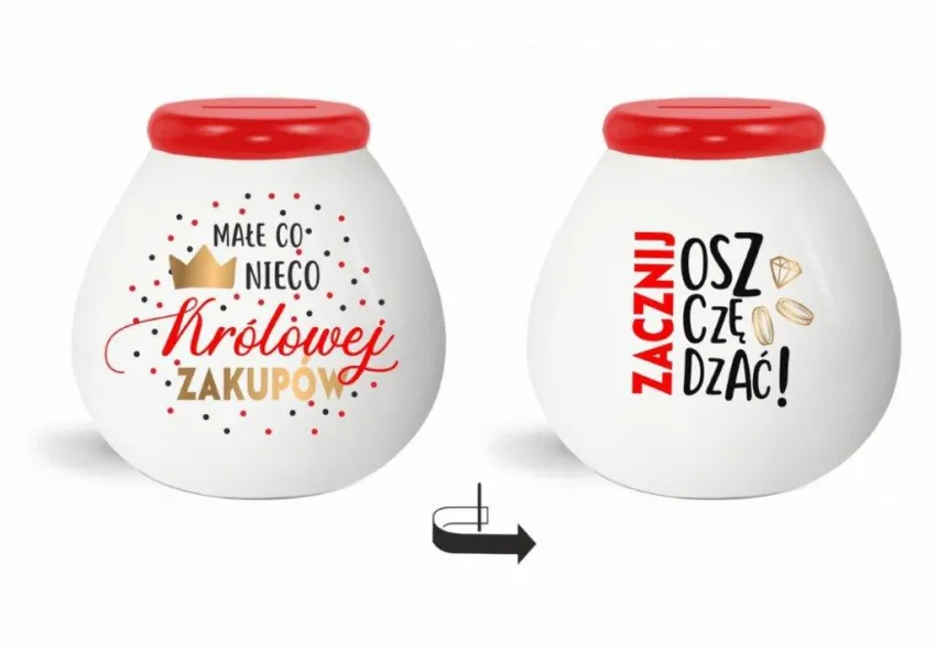 Skarbonka baryłka - Małe co nieco królowej zakupów / Zacznij oszczędzać!