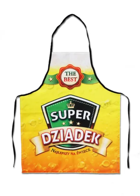 Fartuch premium - Super Dziadek, najlepszy na świecie