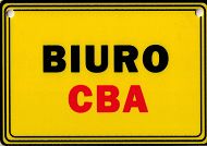 Tabliczka żółta - Biuro CBA