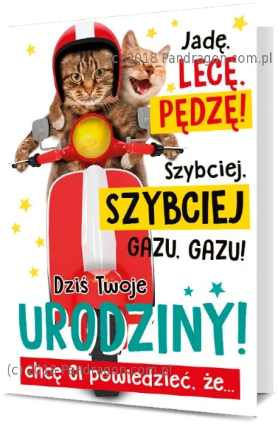 Karnet B6 - Jadę lecępędzęszybciej, gazu gazu. Dziś Twoje urodziny, ...