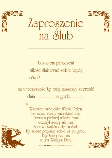 Zaproszenie na ślub