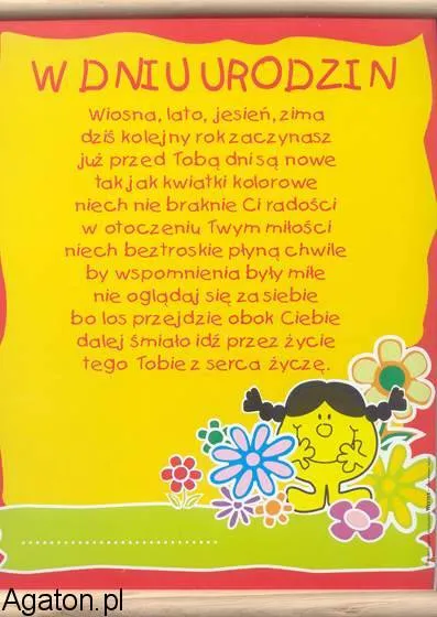 Dyplom - W dniu urodzin dziecka (dziewczynka) 