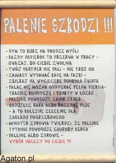 Dyplom - Palenie szkodzi