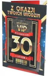 Karnet VIP - Z okazji Twoich 30 urodzin (+ wejściówka do klubu). Dla Mężczyzny.
