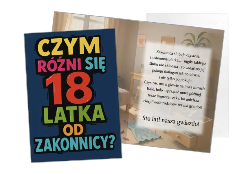 Kartka C5 - Czym różni się 18-latka od zakonnicy ?
