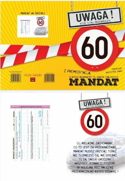 Karnet C5 - Uwaga! Ktoś tutaj przekroczył 60. + mandat