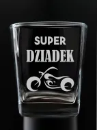 Szklanka whisky grawerowana - Super Dziadek (motor)