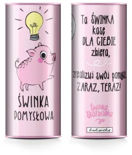 Skarbonka puszka - Świnka pomysłowa