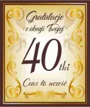Etykieta na wino - Gratulacje z okazji Twojej 40-tki. Czas to uczcić. - 2