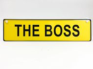 Plakietka z przylepcem - The Boss - Szef