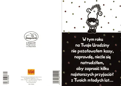 Karnet Sheepworld - W tym roku na Twoje urodziny nie pożałowałem kasy...