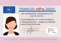 Karnet + prawo jazdy dla kobiety 40 - Na Twoim liczniku 40, dlatego w tej karcie znajdziesz soś ... do setki - 2