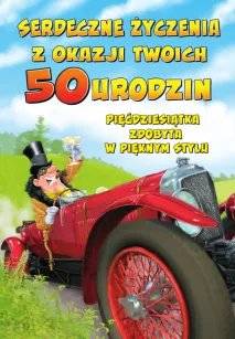 Karnet - Serdeczne życzenia z okazji Twoich 50 urodzin