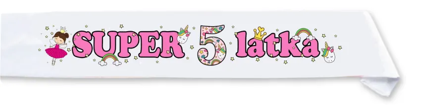 Szarfa dziecięca - Super 5 latka