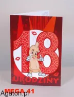 Kartka z jajem - 18 urodziny - prezerwatywka