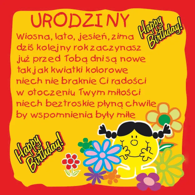 Podkładka magnetyczna - Urodziny. Dla Pani. Wiosna, lato, jesień, zima...