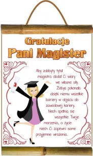 Dyplom z bambusem - Gratulacje Pani Magister