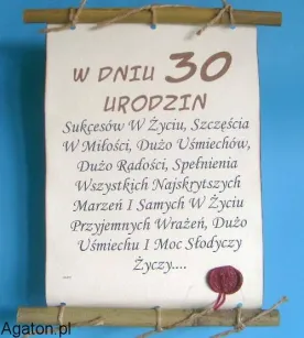 Dyplom z bambusem - W dniu 30 urodzin