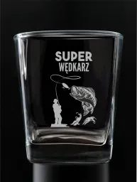 Szklanka whisky grawerowana - Super Wędkarz