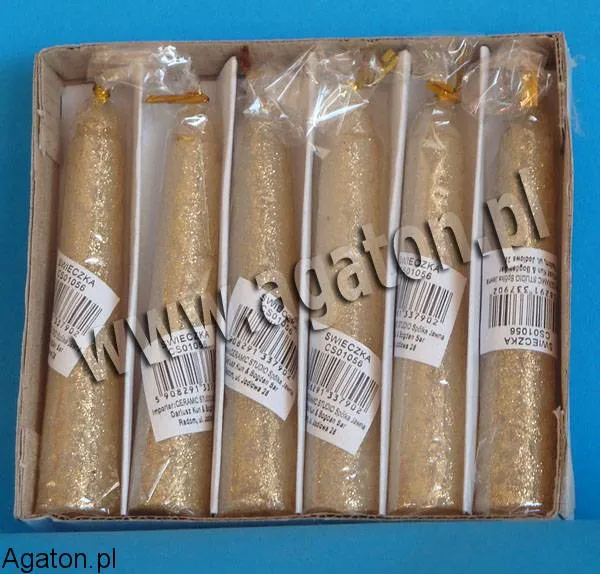 Świeczki brokatowe - cena za opakowanie 6szt