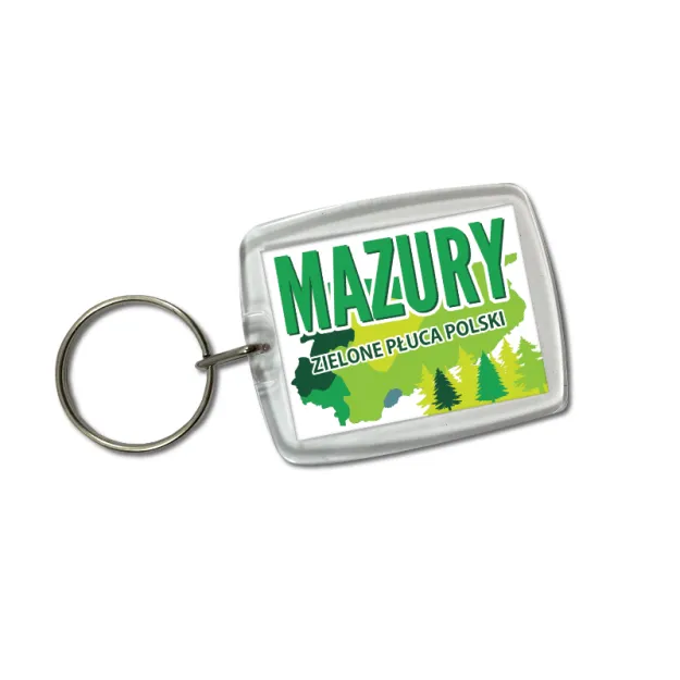 Brelok akrylowy - Mazury. Zielonepłuca Polski