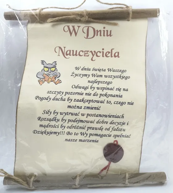 Dyplom z bambusem - W dniu Nauczyciela
