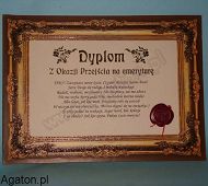 Certyfikat - Dyplom z okazji przejścia na emeryturę